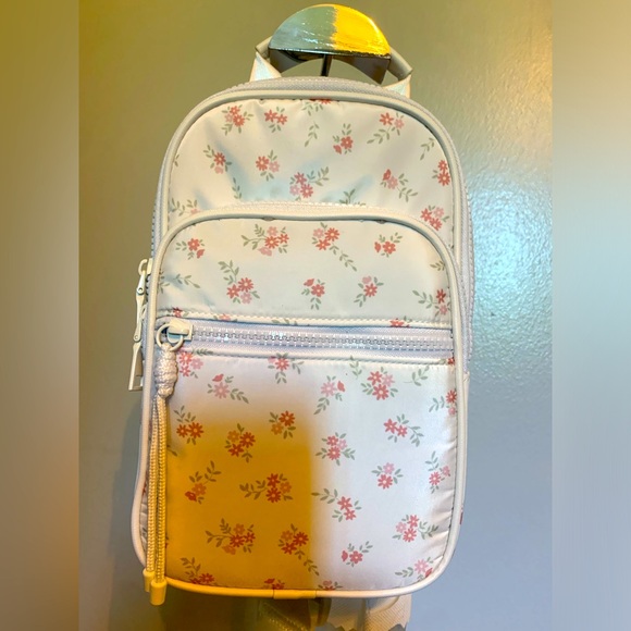 No Boundaries White and Pink Floral Backpack - Picture 1 of 9
